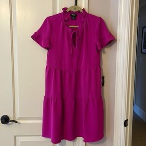 Bright pink flowy dress